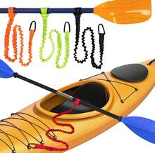 Kayak Paddle Leash Stretchable Strap  Hook Lanyard Cord Tie Boat Rope For  Kayaking Boating Canoeing - Green - View 9