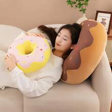Gối tròn trang trí 11 inch màu hồng hình bánh donut, in kỹ thuật số 3D, mềm mại, thoải mái, hình dáng đồ ăn ngộ nghĩnh, trọng lượng nhẹ, thích hợp làm đệm ngồi cho ghế dài, ghế tựa, sàn nhà, sofa. - Nhiều màu - Xem 5