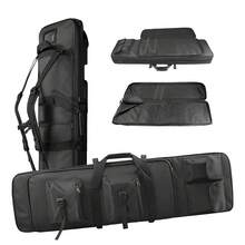 Protective Hard Shell Rifle Case, 32" Large Tactical Gun Bag With Backpack Straps & Ammo Storage, Durable 600D Oxford For Shotguns, Carbines, Outdoor Shooting - 黑色 - 查看 7