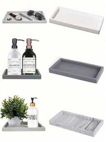 1pc Silicone Storage Tray - Kitchen Sink Sponge Storage Tray, Hole-Free Bathroom Sink Decorative Tray, Jewelry Tray, Jewelry Organizer, Storage Tray, Kitchen Supplies, Organization And Storage, Bathroom Decor, Easy To Clean For Back To School - Multicolor - View 5