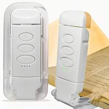 Rechargeable Clip-On Reading Light, 5 Brightness Levels, 3 Color Temperatures, 360° Rotation, USB Powered Eye-Care LED Lamp For Bedside, Travel And Nighttime Reading - White - View 5