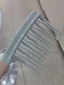 1/2pcs Set Of Dual Wide-Tooth Hair Combs, Ideal For Long Curls & Voluminous Styles - Stylish Black & Light Blue Combs With ABS Handles, Perfect For Curly Hair Management & Home Massage, Ideal Holiday Gift For Friends, Stylish Hair Care|Elegant Hair Combs| ABS Handles - Multicolor - View 4