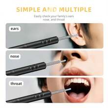KKXY Smart Sual Eaer With 1296P HD Camera Scope 6 LED Ligs Wires Ear Removal Tool With Replacement Ts Of Rechargeable For IOS And Android S - Màu be - Xem 4