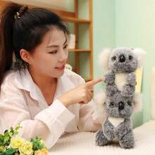 1 buc păpușă de pluș realistă Koala, drăguț desen animat șezând Koala păpușă de pluș, cadou suvenir pentru copii, figurină animal mic, cadou pentru prietena, cel mai bun prieten, Ziua Mamei, absolvire - Multicolor - Vizualizare 11
