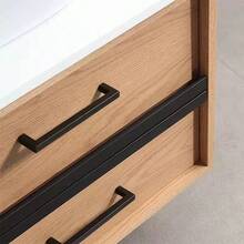 1/4 Cái Tay nắm cửa tủ đồ nội thất Khoảng cách lỗ với ốc vít và công cụ lắp đặt cho trang trí nhà bếp - màu đen - Xem 7