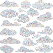 54 pegatinas para ventana de nube arcoris que evitan que los pjaros golpeen ventanas, 4 hojas de calcomanas para ventanas anticolisiones, pegatinas para atrapasoles arcoris, no requiere pegamento, - Pegatinas redondas - Ver 2