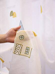 1pc Cartoon Pattern Sheer Curtain For Baby Room, Children's Room, Bedroom, Living Room, Balcony, Study, Ready-Made Window Curtain - Multicolor - View 9