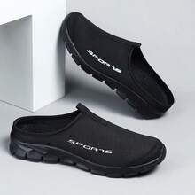2025春秋男士休闲套脚鞋，低帮，透气，夏季 - 黑色 - 查看 2