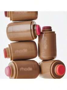 Barra de rubor en polvo Haileyskin, rubor en polvo de uso dual para labios y mejillas (entrega aleatoria, con o sin texto) - Multicolor - Ver 1