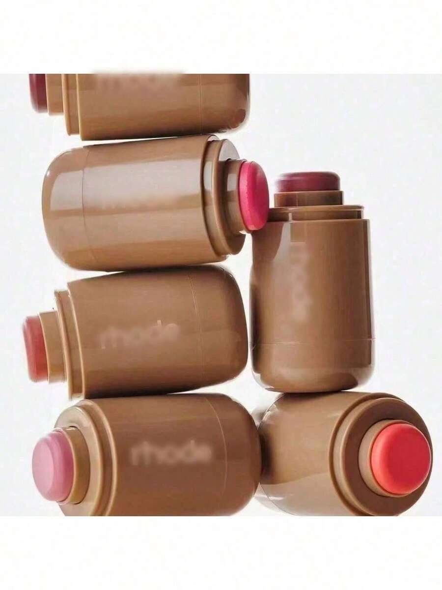 Barra de rubor en polvo Haileyskin, rubor en polvo de uso dual para labios y mejillas (entrega aleatoria, con o sin texto) - Multicolor - Ver 1