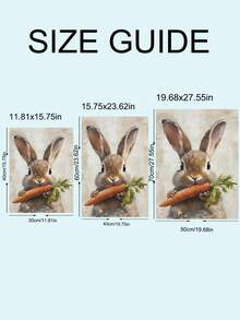 1pc Easter Bunny Print Cute Easter Rabbit Floral Spring Easter Bunny And Carrot Kids Room Wall Decor Easter Printable Vintage Decoration Rabbit Art, Bedroom Decor, Living Room Decor, Wall Art, Home Decor, Room Decor, Canvas Wall Art, Poster, Framed Wall Art, Frame Optional - Multicolor - View 10