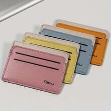 Women's Card Holder, Multi-Card Slot Ultra-Thin Wallet With Secure Cash Compartment. This Compact And Minimalist Card Holder Design Is Fashionable, Able To Protect Your Credit Cards And ID, And Also Convenient For Cash Management. - Multicolor - View 9