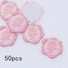 25/50/100 件酒红色玫瑰蜡封贴纸，婚礼请柬信封封口贴纸，自粘信封封口，非常适合婚礼、请柬、信封、礼品包装、圣诞节 - 彩色 - 查看 32