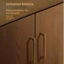 1/2件装锌合金现代简约仿金抽屉/橱柜/衣柜门把手 - 金色 - 查看 7