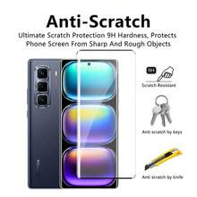 2PCS For Infinix Hot 50 Pro Plus Tempered Glass Transparent Film For Infinix Hot 50 Pro+ Full Cover Screen Protector + Lens Film Screen Protection Essentials, Applicable To Daily Shield, Office, Home Daily Shield Office Home Phone Screen Protector Phone Accessories Waterproof Shockproof Anti-Fall Scratch Resistant - Clear - View 5