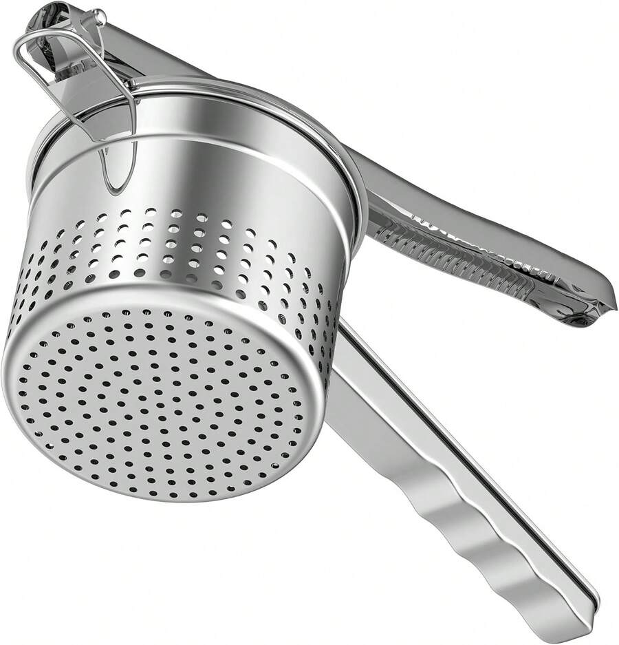Prensa de patatas, prensas de acero inoxidable de alta resistencia para puré de patatas, herramienta de cocina para machacar batatas con ergonómico, fabricante de spaetzle - 1 - Ver 1