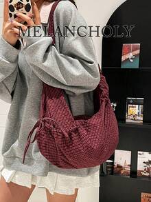 Fashionable Unique Design Autumn/Winter New Arrival One Shoulder Underarm Crossbody Bag - Red - View 5