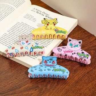 pocket monsters 1pc/4pcs Pokémon, Pikachu, And Togepi Hair Clips. These Are Stylish And Versatile Hair Accessories That Adorn Hairstyles, Making Them More Eye-Catching. They Are Sweet And Cute Hair Clips.