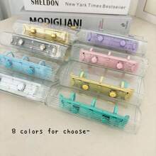 Mini 3-Hole Macaron Binder Covers, Double-Ring DIY Collection Book, 20pcs 3-Inch Small Card Storage Loose-Leaf Paper, Photo Album, Transparent Minimalist Handheld Notebook