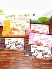 6pcs/Set - Smooth Chocolate Eraser Ins High Beauty Stationery Candy Fragrance Eraser Clean, No Dropping