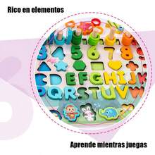 Juguetes Apilables, Juguetes Didacticos para Niños, Juguete De Bloques de ConstruccióN, Juguetes Didacticos para Reconocer Color, Letras, Contar y Clasificar, Material Didáctico Preescolar - Multicolor - Ver 3