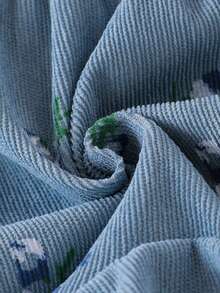 1pc Toddler Girls' Cute Casual Short Sleeve Romper, Lightweight, Minimalist Mori Style, Spring/Summer - Royal Blue - View 3