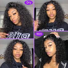 XAPY Sh Bob Wig Human Hair 13x6 Frontal Lace Wig 200% Density HD Lace Front Wigs Human Hair Pre Plucked Bob Wigs For Wen 100% Real Human Hair Wig 12 Inch  Black - SPink - Xem 3