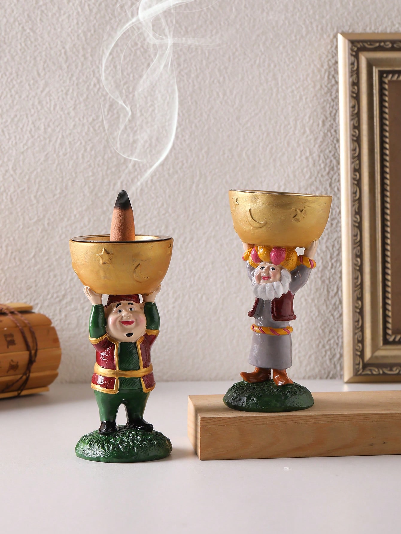 1 قطعة تمثال راتنجي لشخصية شرق أوسطية إبداعية، حام...