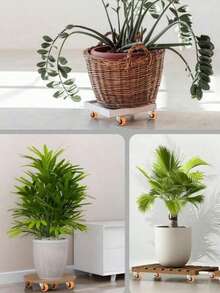 4个重型万向脚轮,适用于DIY、花架、桌子等,可移动,静音滚轮,1英寸/1.25英寸/2英寸PVC家具脚轮,耐磨,静音,360度旋转重型万向轮 - 紅色 - 查看 4