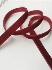 Velvet Ribbon Handmade Wedding Party Decoration Ribbon For Gift Wrapping DIY Hair Bowknot ,Luxurious Burgundy Velvet Ribbon, Soft Single Sided, Gift Wrapping Ribbon, DIY Jewelry Making - Red - View 4