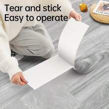 10pcs/Set 51x15cm PVC Floor Tiles, Textured Vinyl Floor Stickers, Easy To Install And Remove