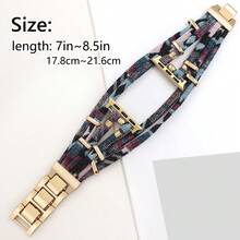 1pc Bohemian Style Compatible With Apple Watch Band, Adjustable Strap, Compatible With Apple Watch Ultra/Series 3/2/1/SE/S11/S10/S9/S8/S7/S6/S5/S4/S3/S2/S1, Fashion & Elegant, Suitable For Young People, Can Be A Gift For Girlfriend, Replaceable Smart Watch Band, Metal Band, Lightweight, Size Options 38mm/40mm/41mm/42mm/44mm/45mm/49mm/46mm (Watch Not Included), Unisex