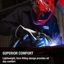 Lincoln - Guantes de piel para soldadores eléctricos piel de grano superior y partido Forro de algodón extragrande K3770-XL blancoWelding Gloves - Blanco - Ver 5