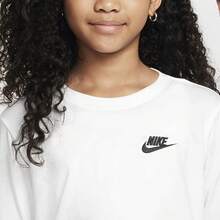 Nike 儿童 NSW LS TEE EMB FUTURA LBR 长袖T恤，针织无领长款 TFZ4946-100 - 白色 - 查看 5