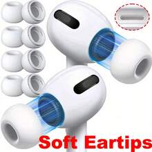 1-4 Paar Silikon Ohrhörer-Spitzen kompatibel mit Apple Pro 1 2, rutschfester Ersatz Ohrhörer, Ohr-Zubehör, weiche Silikon Ohrstöpsel kompatibel mit Airpods Pro 1/2 - Verschiedenfarbig - Übersicht 3