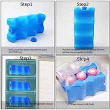 WSXC Pack Of 3 Reusable Ice Packs For Breastmilk Storage Bottle Ice Packs For Cool Cooler Bag Breakfast Lunch Baby Bottles Beer Camping And Travel - 如圖 - 查看 5