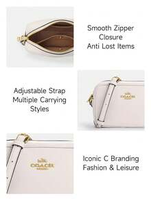 Coach Mini Jamie Camera Bag Small Crossbody Bags for Women Leather Handbag Purse Camera Bag with Small Purse,CQ874 - 白色 - 查看 4