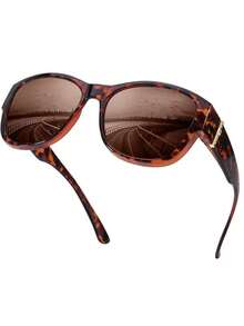 Women's Polarized Glasses Fashion Glasses, Fashionable Protective Lenses, Mixed Color PC Frame, Glasses Accessories, Suitable Fashion Glasses - A01 - 龜 - 查看 6
