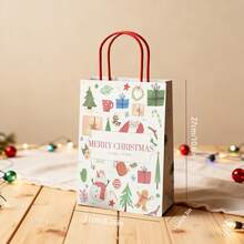 3个/5个/10个装圣诞新年甜点包装袋，情人节牛皮纸礼品袋，蛋糕烘焙面包外卖袋 - 派對禮品袋 - 查看 3