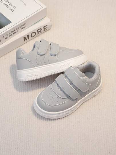 1 Pair Kids Casual Sports Shoes, Soft Bottom Comfortable Versatile Leather Sneakers For Toddlers