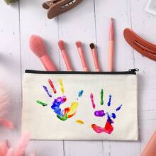 5/10/20/50 Blank Canvas Zipper Bags For DIY Crafts, Canvas Makeup Bags, Small Pencil Boxes, Loose Canvas Cosmetic Bags, Zippers, Multi-Purpose Travel Bags (8.3 * 5 Inches) - Beige - View 11