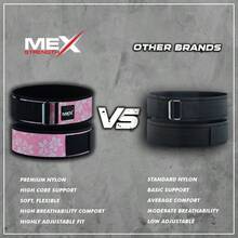 - Cinturones de neopreno autobloqueables para hombres y mujeres, estabilidad de apoyo lumbar, diseo ajustable, correas de ajuste, peso muerto, entrenamiento, culturismo - Extra grande + Flor rosa - Ver 6