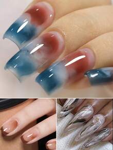 XEIJAYI 1Pc 15ml Blooming Gel For Nails,Long Lasting Clear Rubber Coat LED UV Strengthen Nails High Gloss Top Finish Gel Nail Polish - Clear - View 7