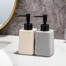 1pc/Set Ceramic Faux Stone Soap Dispenser, Shower Gel Countertop Refillable Bottle, High-End Bathroom Pump Bottle, Convenient Organizing Dispenser - Multicolor - View 12