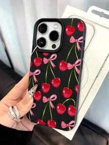 1pc Cute Cartoon Cherry Bow Pattern Phone Case Compatible With IPhone 17/16/11/12/13/14/15/15pro/15 Plus/15 Promax/7plus/8plus/X/Xs Max/Xr/11pro/12pro/13pro/14pro/12mini/13mini/11promax/12promax/13promax/14promax/14plus/6/6s/6plus/7/8/16Pro/16plus/17promax/17Pro/17plus/17promax/Se&Compatible With Samsung Galaxy Galaxy/A54/A14/A12/A13/A15/A32/A33/A24/A52S/S20/S21/S22/S23/S24/S23Plus/S24ultra Waterproof Shockproof Anti-Fall Scratch ResistantFOR-YOUR-BELOVED-PHONE Fashionable - 款式8(1PC) - 查看 1