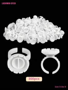 50/100/200/300/500个装睫毛胶水固定环 - 睫毛嫁接用品，加厚扇形杯