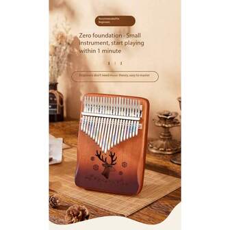 21 Tone Thumb Piano, Carliba Piano, Beginner Girl Finger Piano, Birthday Gift, Internet Celebrity Hot Item, Valentine's Day Gift, Birthday Gift, Boutique Gift Box, Internet Celebrity Instrument, Collector's Item.