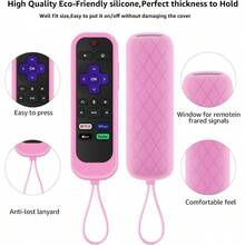 AWYY[3Pack] Climberer Remote Case Cover Compatible With /Hisense Roku TV Sharp Roku TV Roku Express 4K+ Glow In The Dark Makes It Easy To Find - Xanh lá cây phát sáng, xanh lam phát sáng, hồng phát sáng - Xem 4