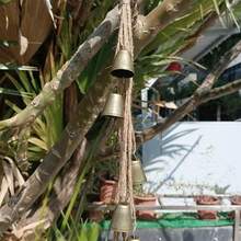 8pcs Assorted Copper Bell Wind Chimes, Home Decor, Can Be Hung As Doorbell, Wedding & Holiday Decoration - Bronze - View 9