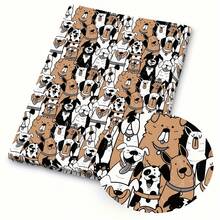 1 pièce Tissu matelassé à motif de patte de chien - 59 X 19,68 pouces (150 X 50 cm) Tissu polyester pré-coupé avec motif de patte de chiot - Convient pour la couture DIY, le scrapbooking, les nappes et l'artisanat - Nude - Voir 2